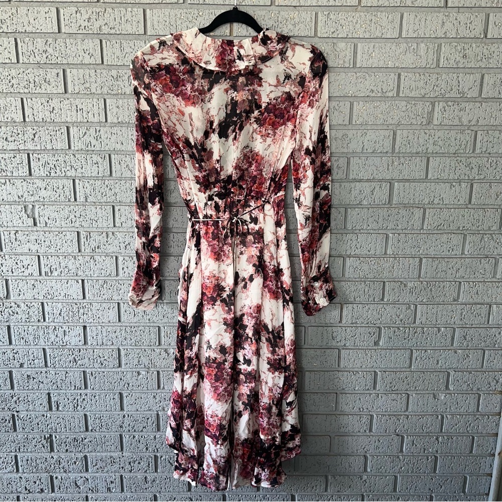 Iro Paris Garden Dress Fr36 High Low Floral Ruffle View 5
